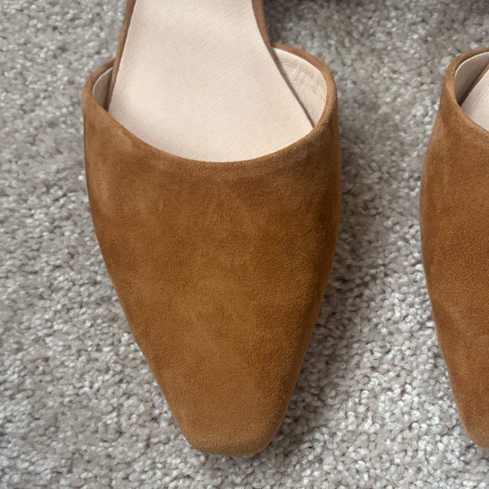 INTENTIONALLY BLANK Tan Suede Mules - Picture 2 of 5